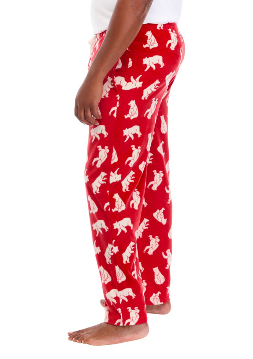 Big & Tall Printed Silky Fleece Pants