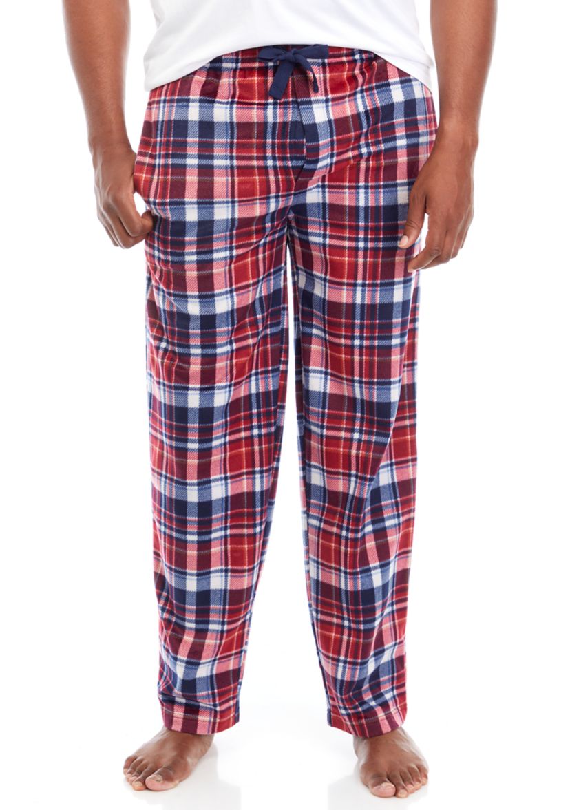 Big & Tall  Plaid Fleece Pajama Pants 