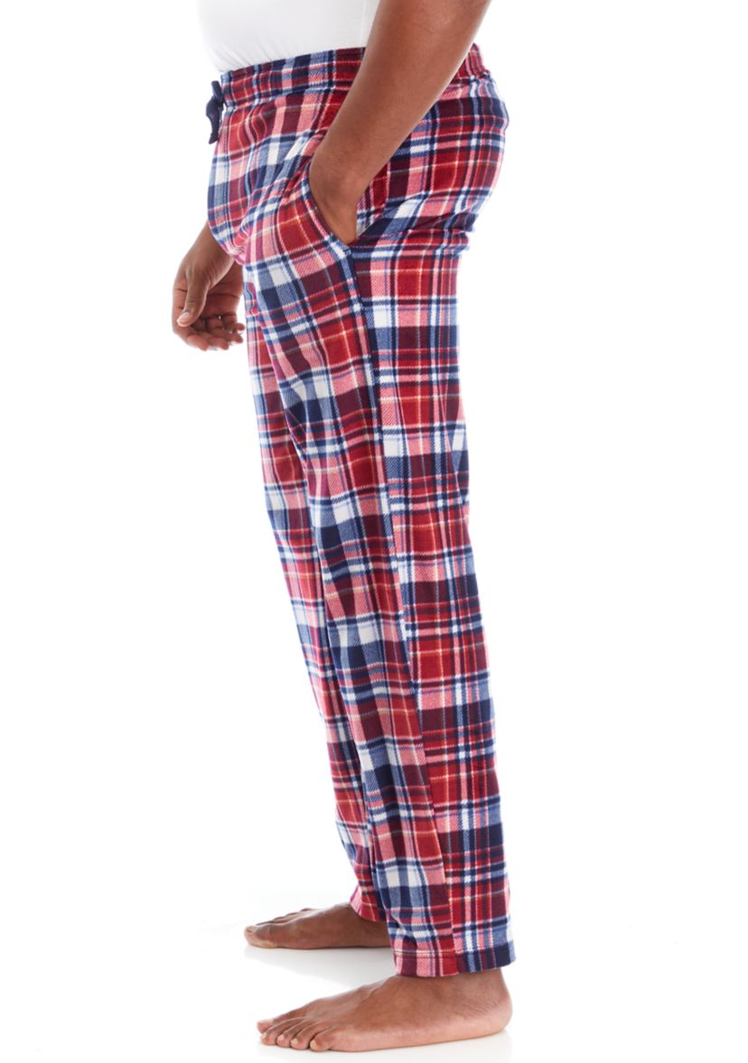 Big & Tall  Plaid Fleece Pajama Pants 