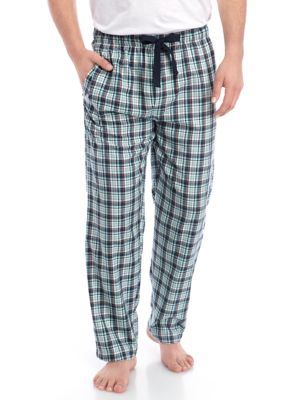 IZOD Blue and Green Plaid Pajama Pants | belk