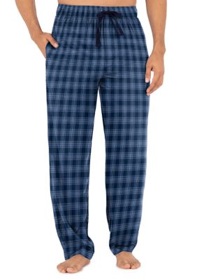 IZOD Silky Fleece Pajama Pants- Navy Blue Plaid | belk