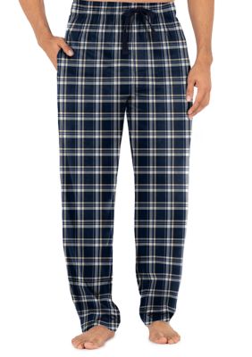 IZOD Silky Fleece Pajama Pants-Blue and White Plaid | belk