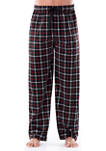 Silky Fleece Red Black and White Pajama Pants
