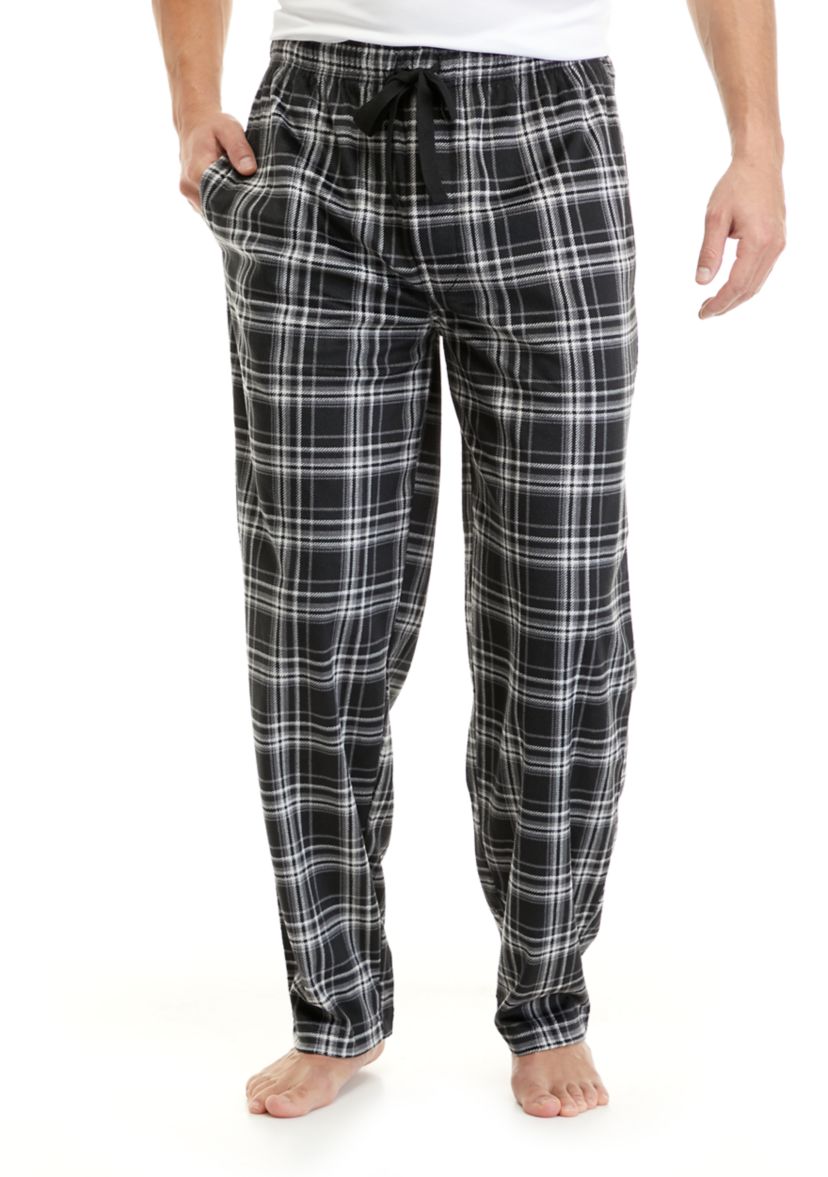Silky Fleece Plaid Pants