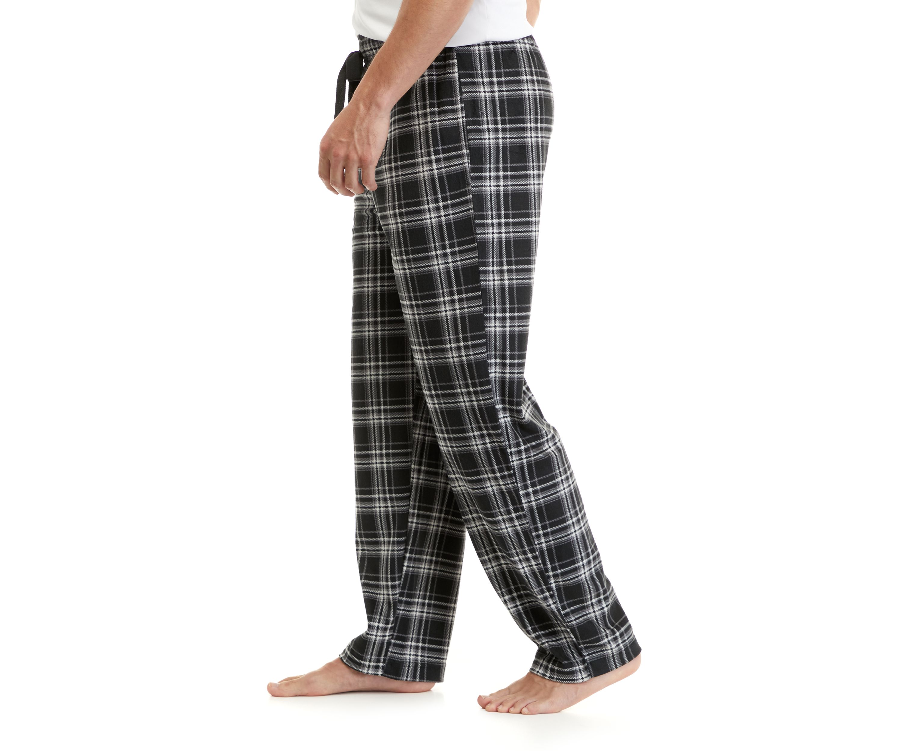 Silky Fleece Plaid Pants