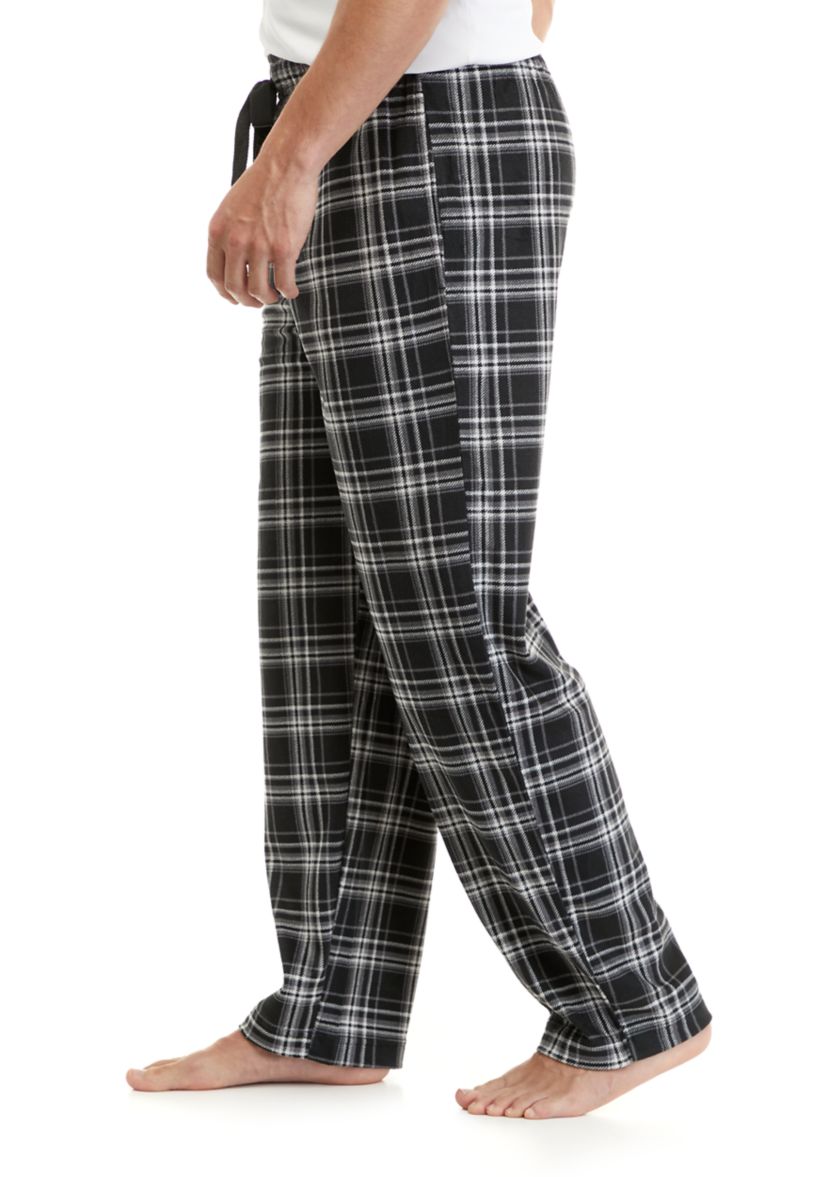 Silky Fleece Plaid Pants