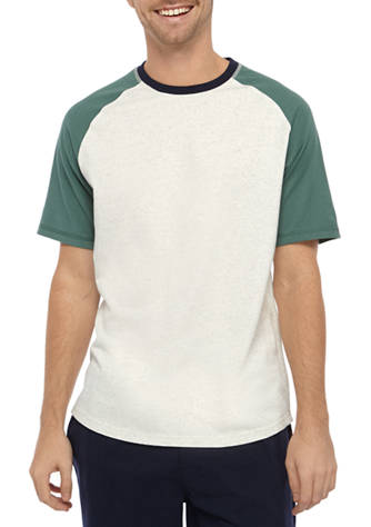 IZOD Short Sleeve Raglan Color Block T-Shirt