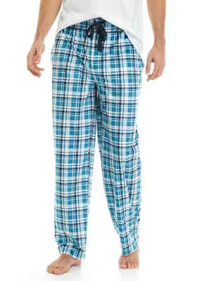 IZOD Mens Slate Blue Lightweight Elastic Tie Waist Pajama Lounge Pants Size M 