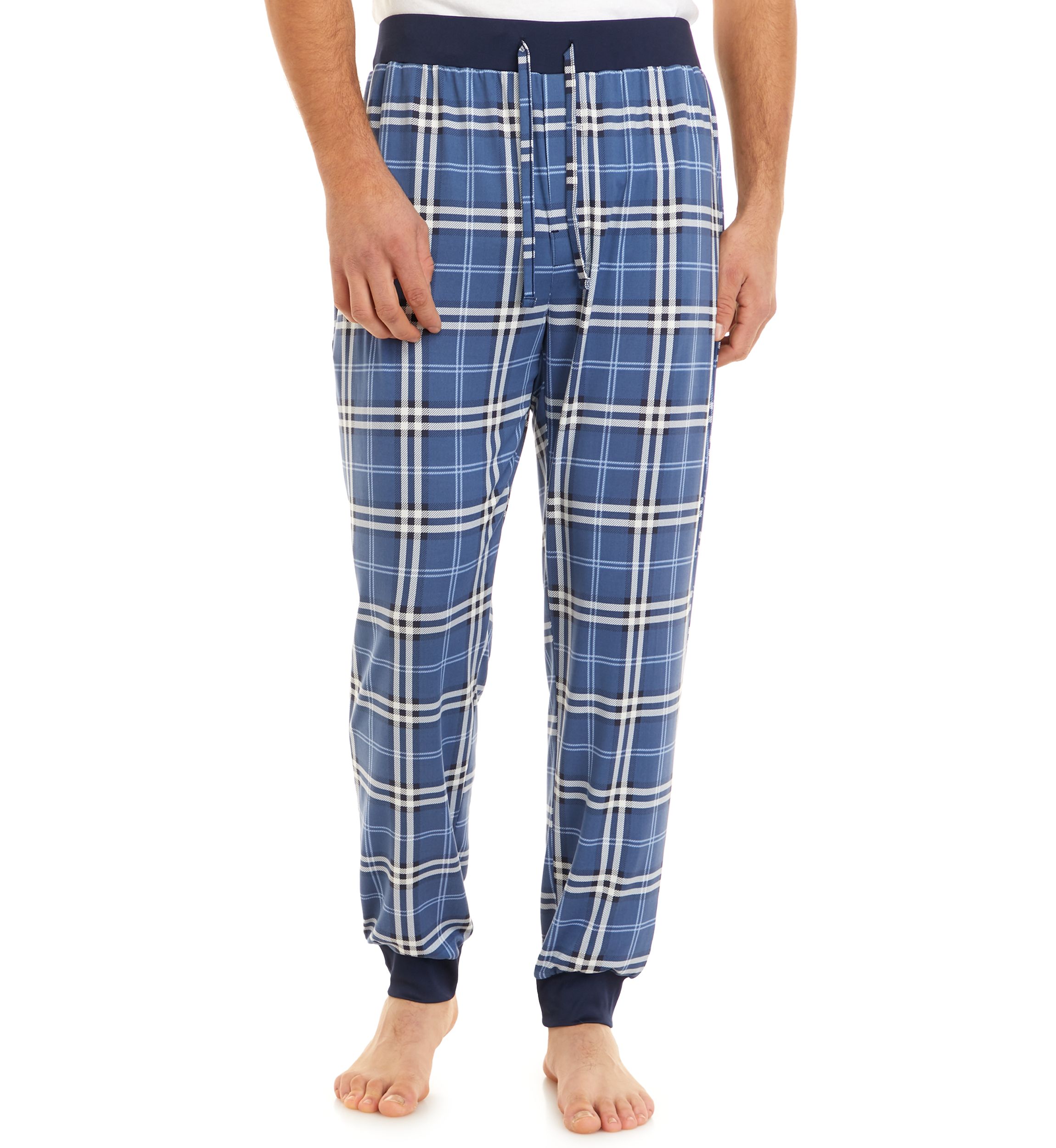 Knit Plaid Pajama Joggers