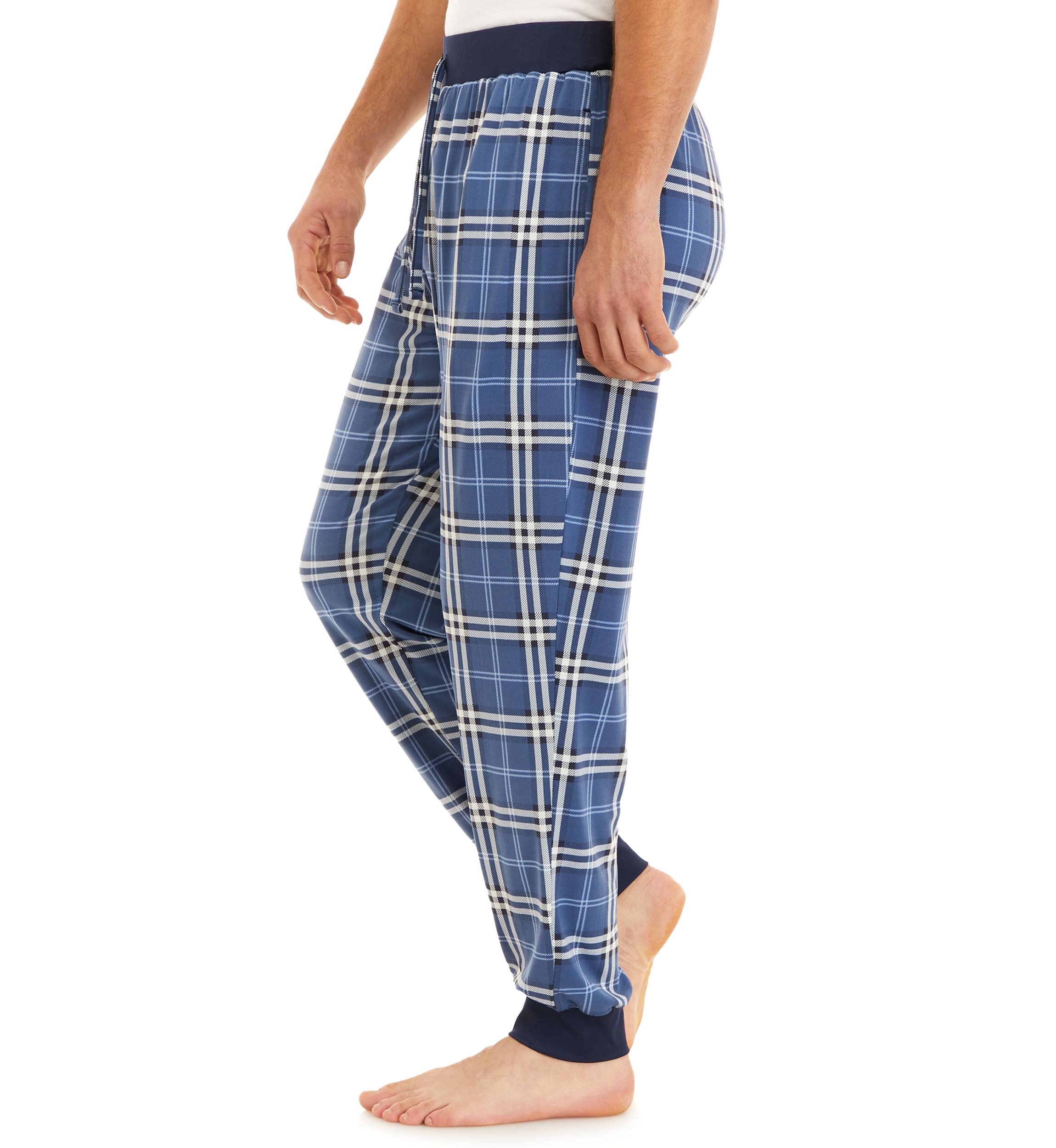 Knit Plaid Pajama Joggers