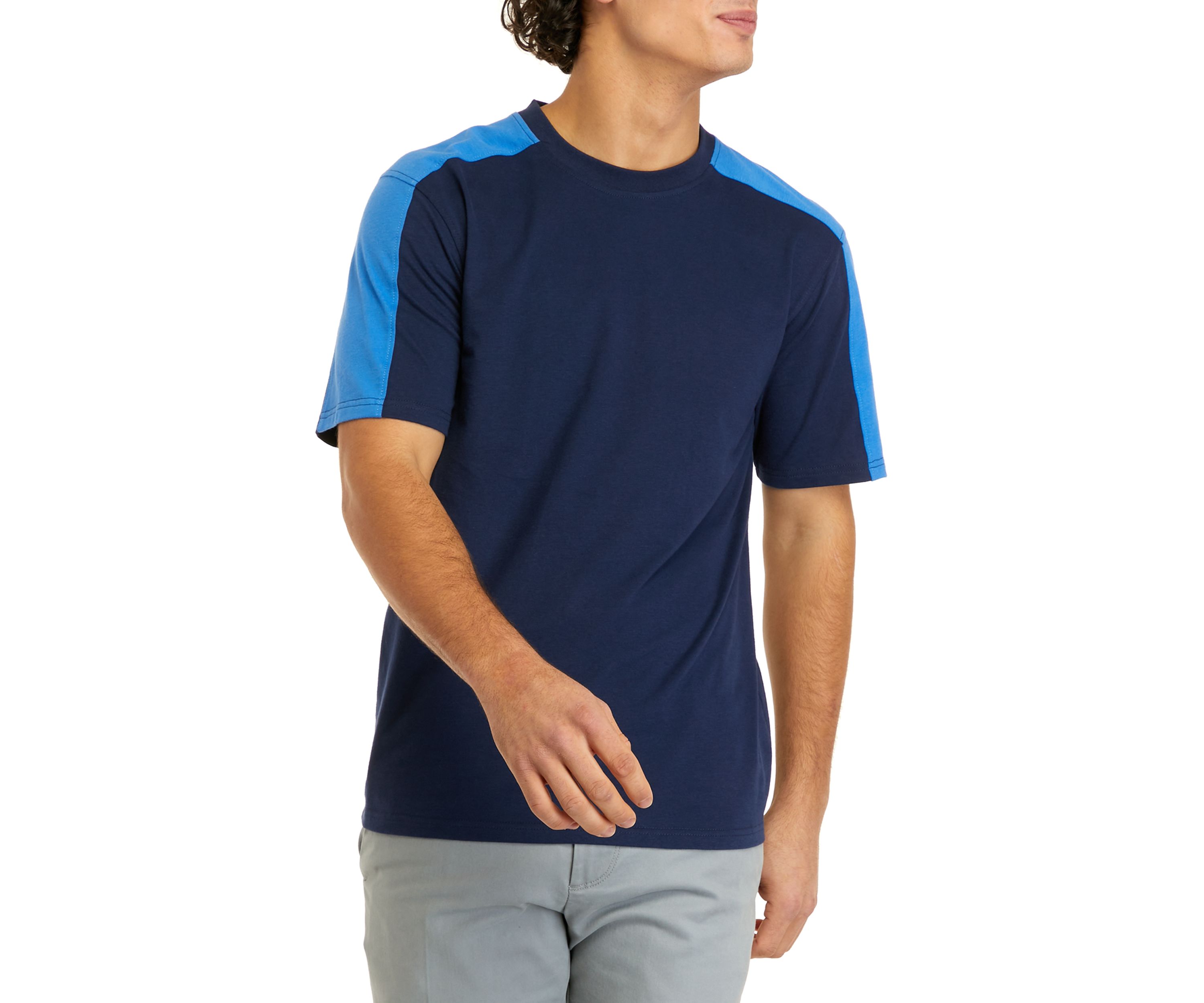 Short Sleeve Color Block Pajama T-Shirt