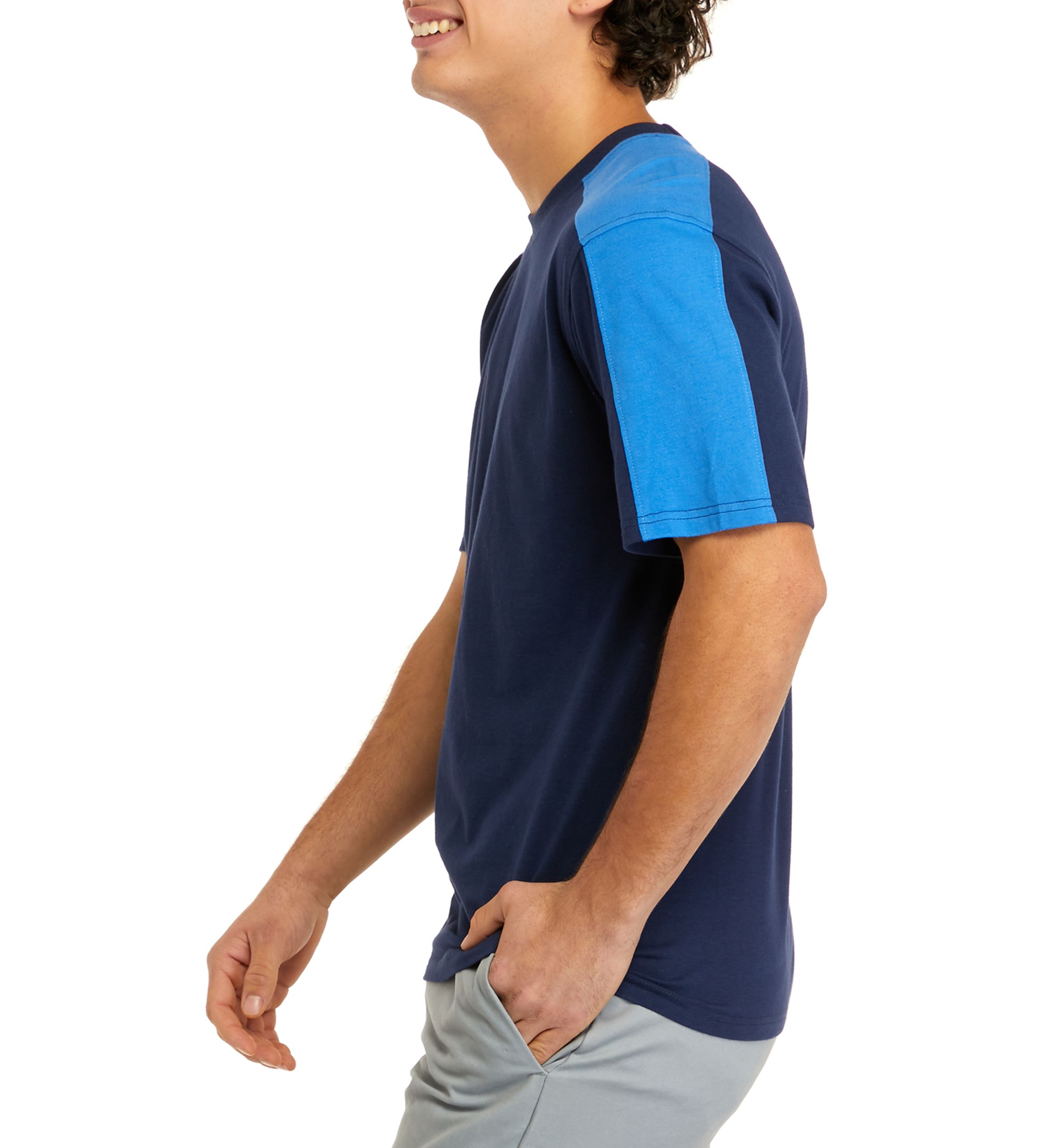 Short Sleeve Color Block Pajama T-Shirt