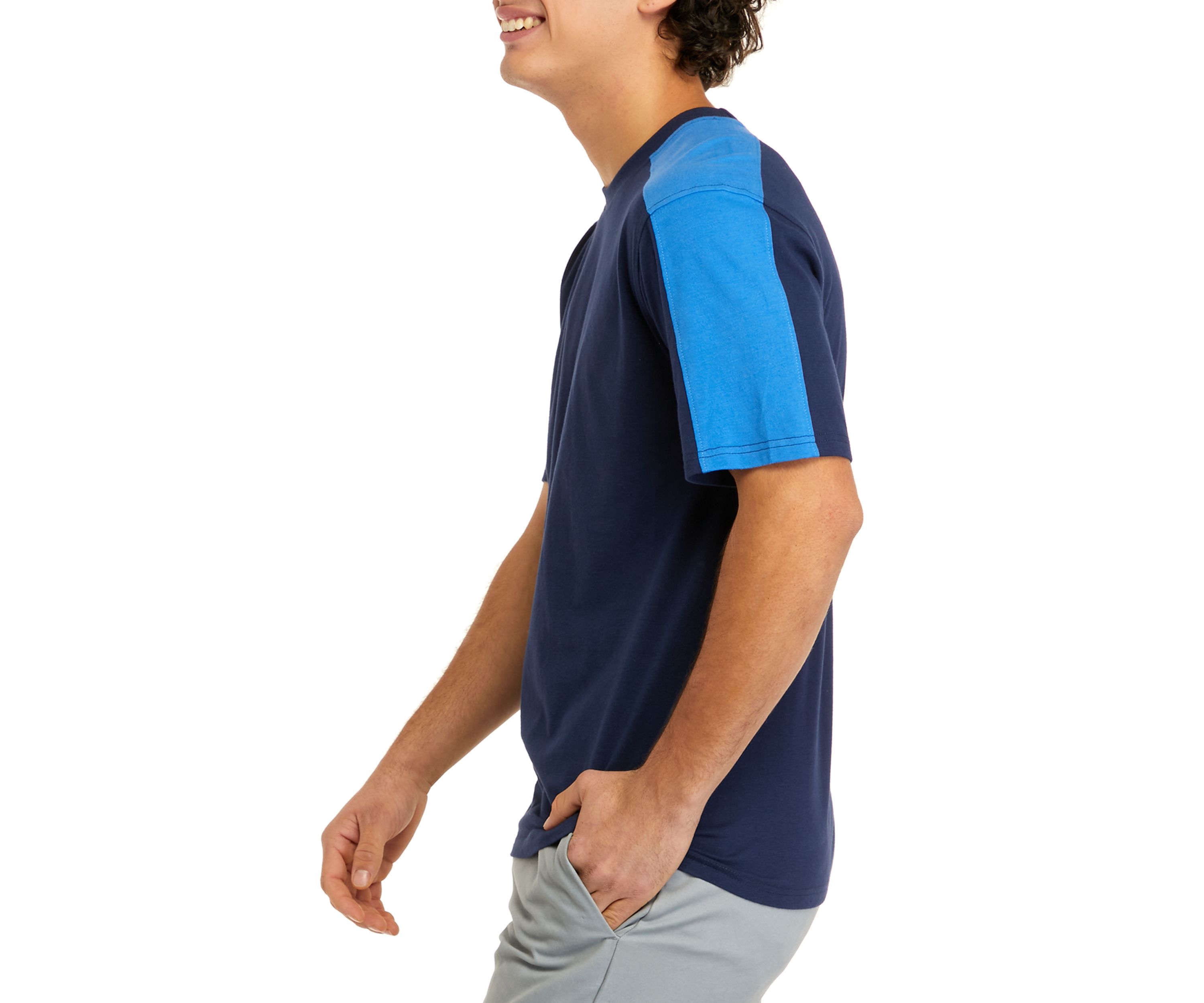 Short Sleeve Color Block Pajama T-Shirt