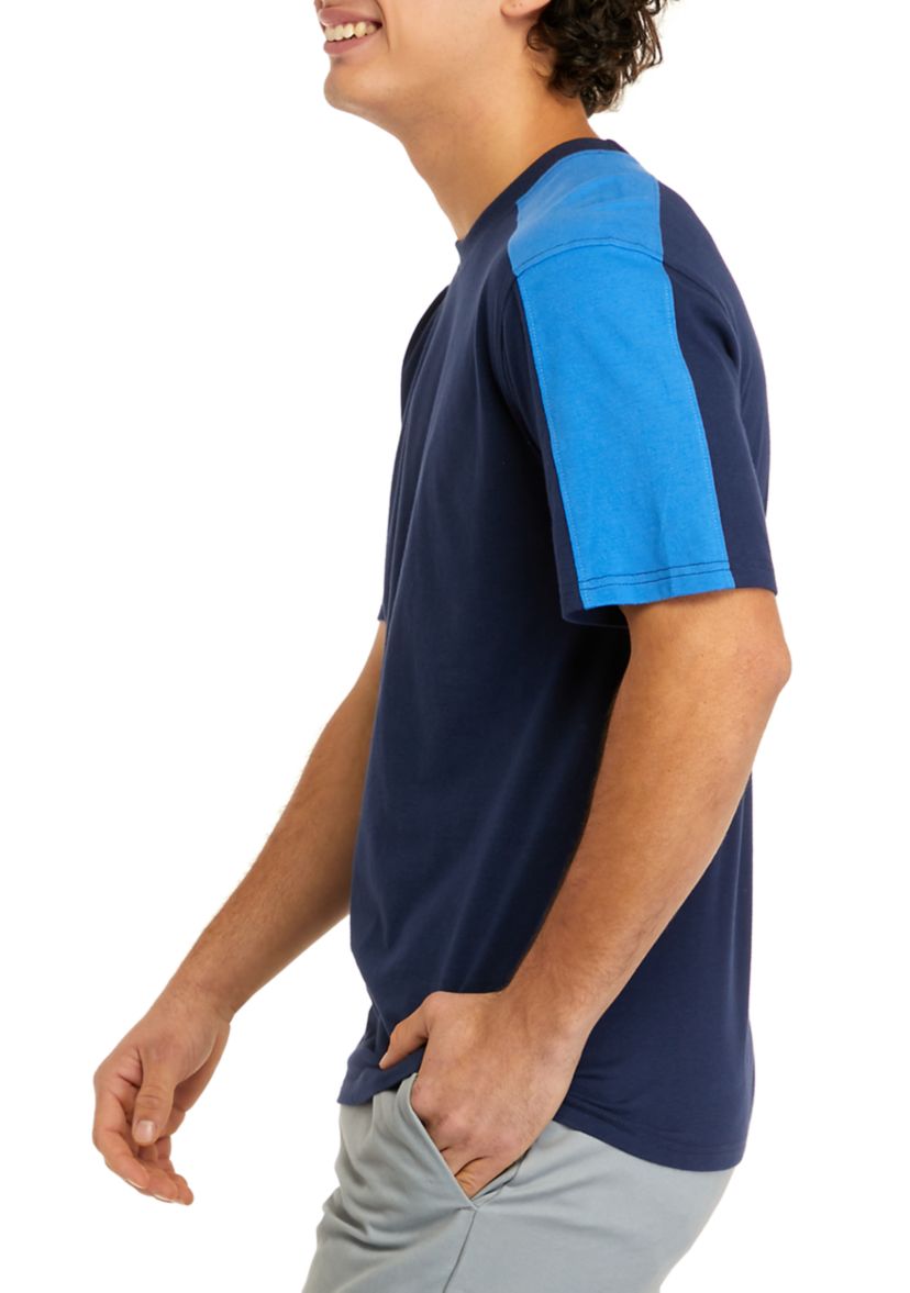 Short Sleeve Color Block Pajama T-Shirt