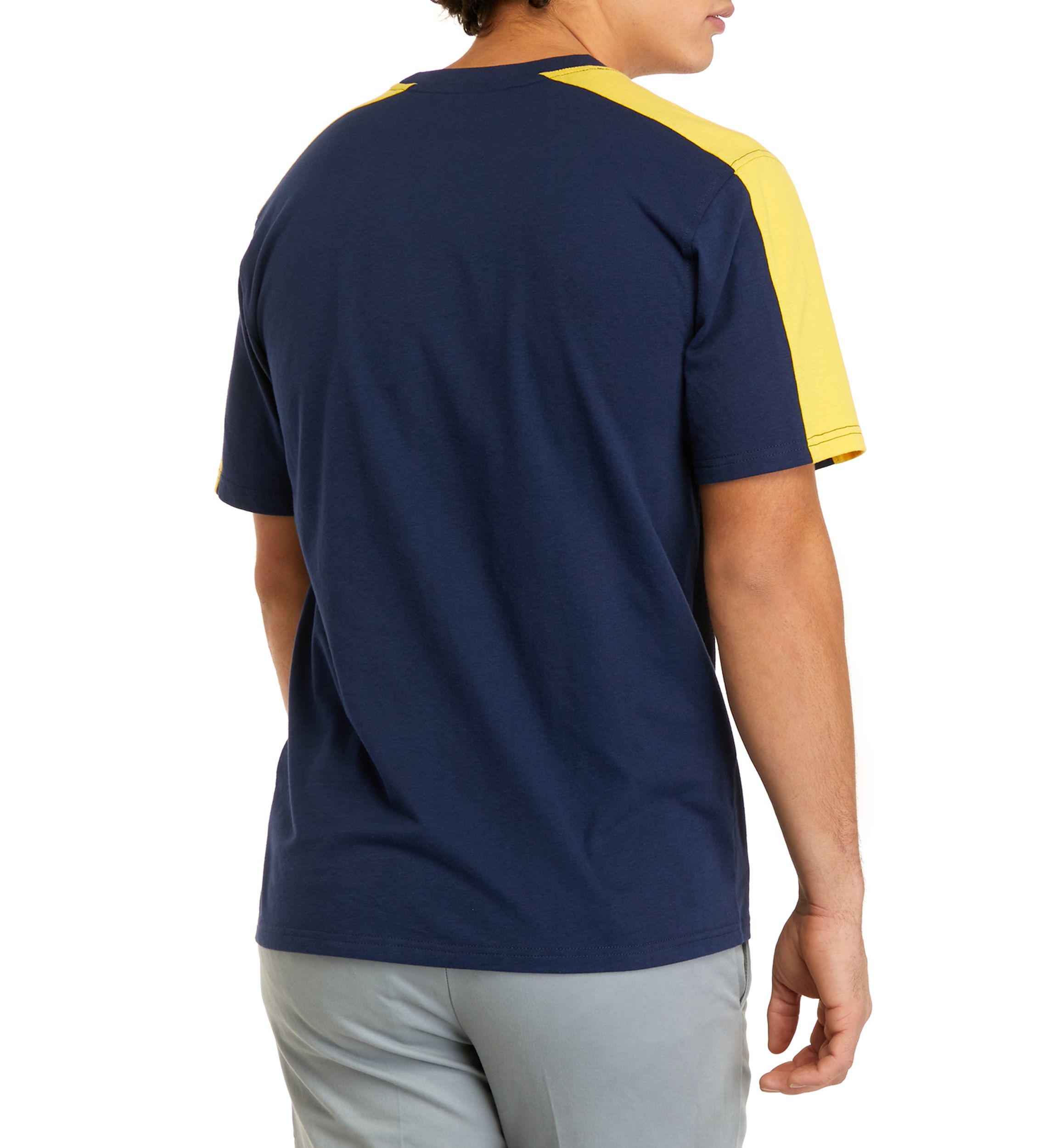 Short Sleeve Lite Touch Fleece Color Block Pajama T-Shirt