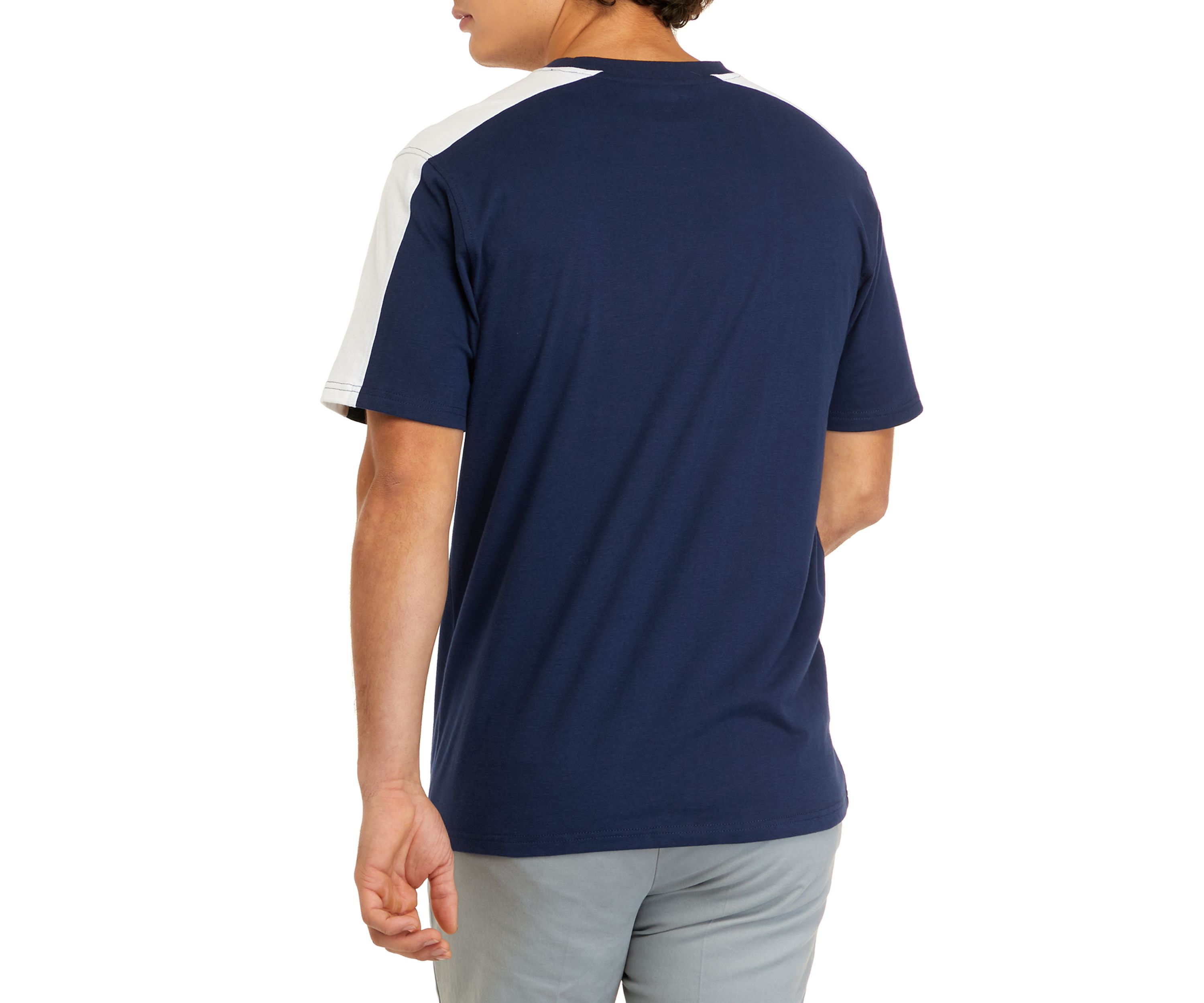 Short Sleeve Lite Touch Fleece Color Block T-Shirt