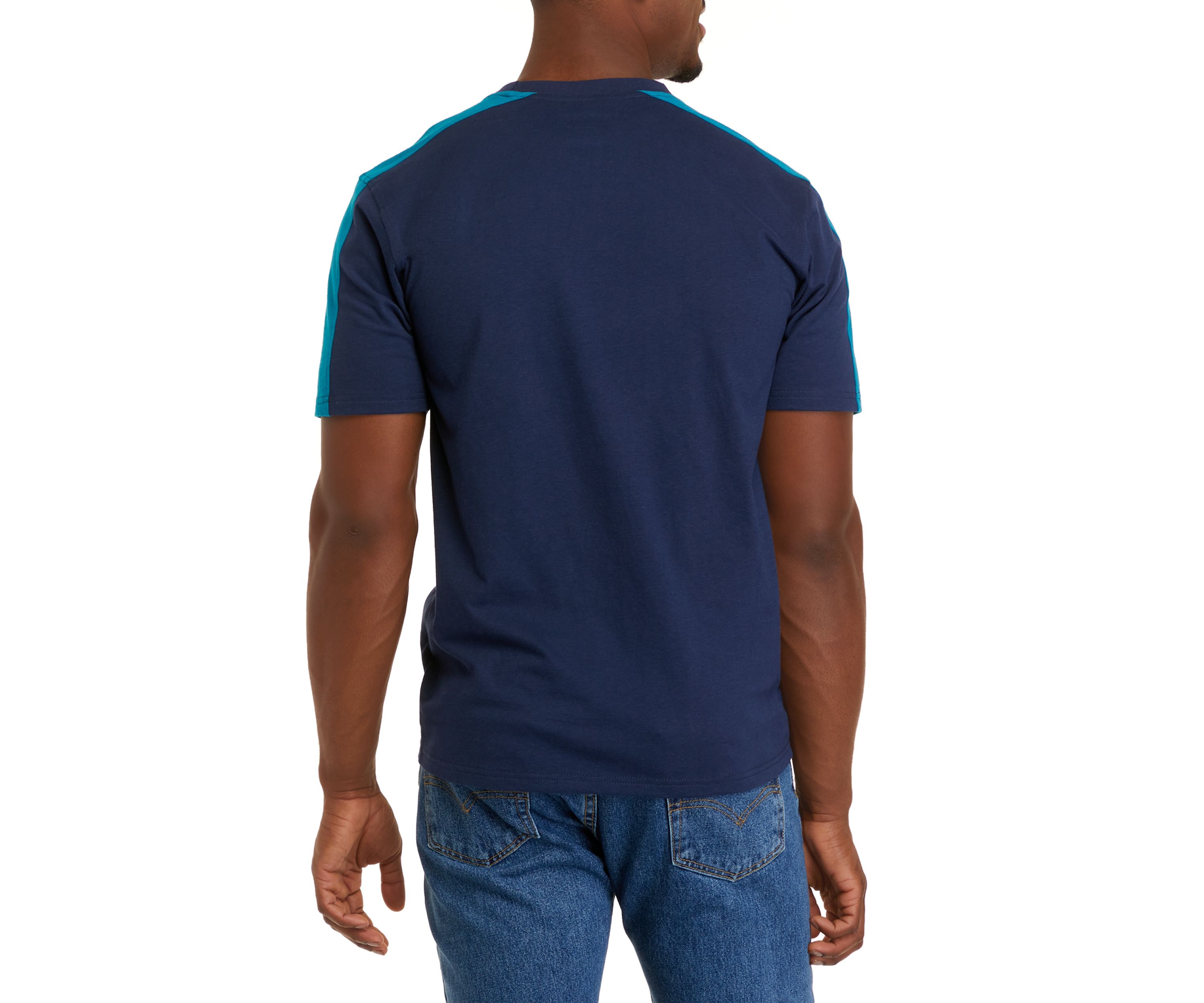 Short Sleeve Lite Touch Fleece Color Block Pajama T-Shirt
