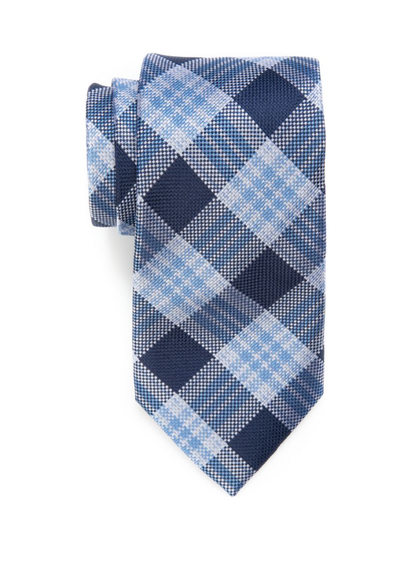 Extra Long Basel Plaid Tie 
