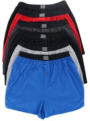 FRUIT OF THE LOOM Men's Knit Boxers Assorted (6 Pack), Large