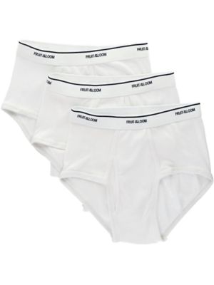 FRUIT OF THE LOOM Men's White Briefs (3 Pack)