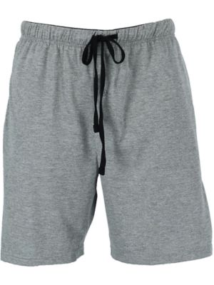 Hanes Men's Jersey Knit Cotton Button Fly Pajama Sleep Shorts, Grey, Small