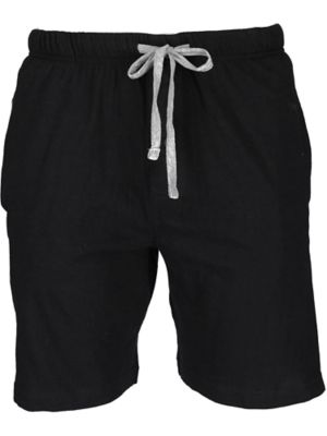 Hanes Men's Big & Tall Jersey Knit Cotton Button Fly Pajama Sleep Shorts, Black, 4XL