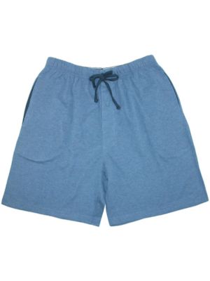 Hanes Men's Big & Tall Jersey Knit Cotton Button Fly Pajama Sleep Shorts, Blue, 5XL