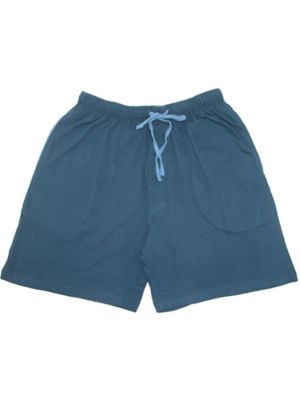 Hanes Men's Big & Tall Jersey Knit Cotton Button Fly Pajama Sleep Shorts, Navy Blue, 5XL