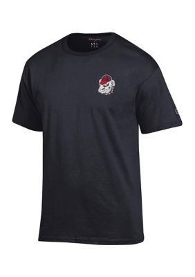 Colosseum Men's NCAA Georgia Bulldogs Short Sleeve Two Hit Front Graphic T-Shirt, Black, XL