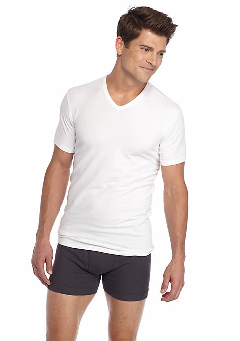 Cotton Stretch V-Neck Tee - 2 Pack