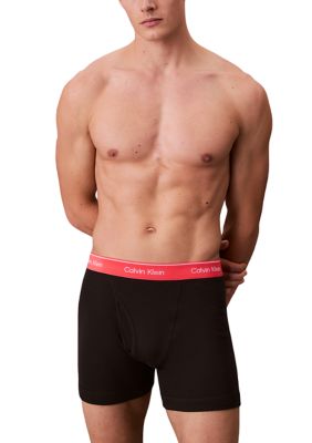 Calvin Klein Men's 100% Cotton 3-Pack Boxer Brief, XL