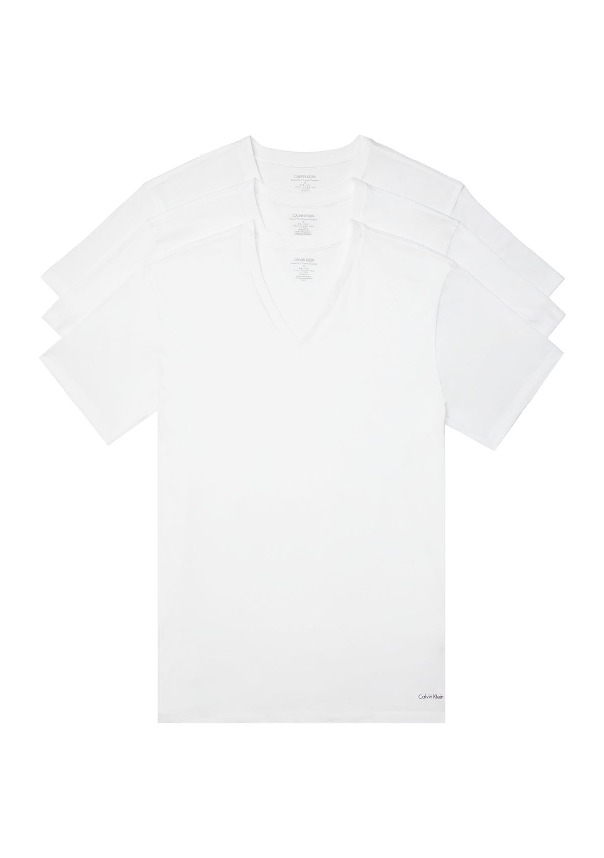 100% Cotton 3-Pack V-Neck T-Shirt
