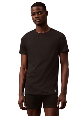 Calvin Klein Men's Short Sleeve Crew Neck Undershirt - 3 Pack, XL