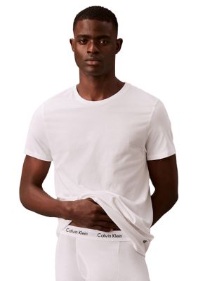 Calvin Klein Men's Short Sleeve Crew Neck Undershirt - 3 Pack, Large