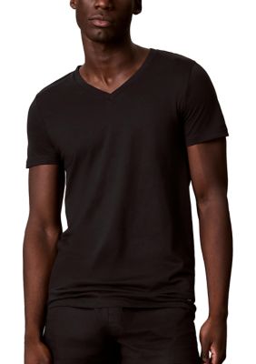 Calvin Klein Men's Short Sleeve V-Neck Undershirt - 3 Pack, XL