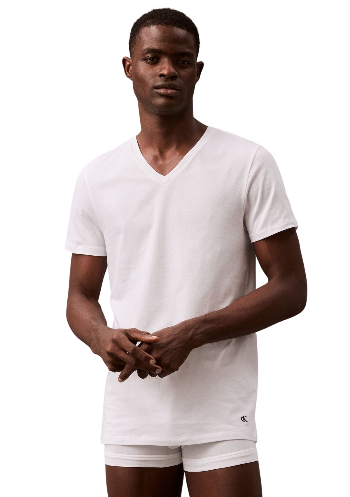 Short Sleeve V-Neck Undershirt - 3 Pack