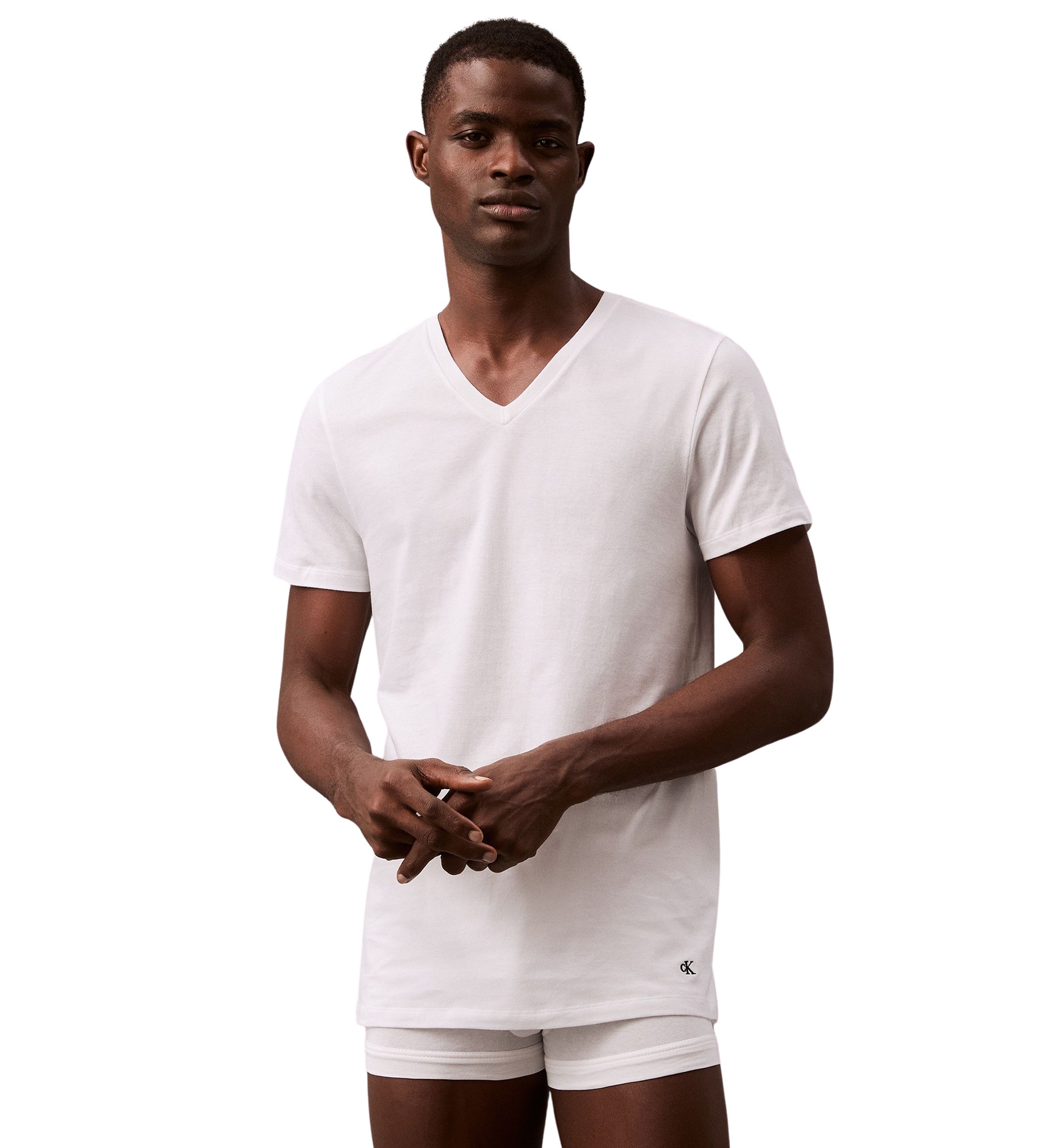 Short Sleeve V-Neck Undershirt - 3 Pack