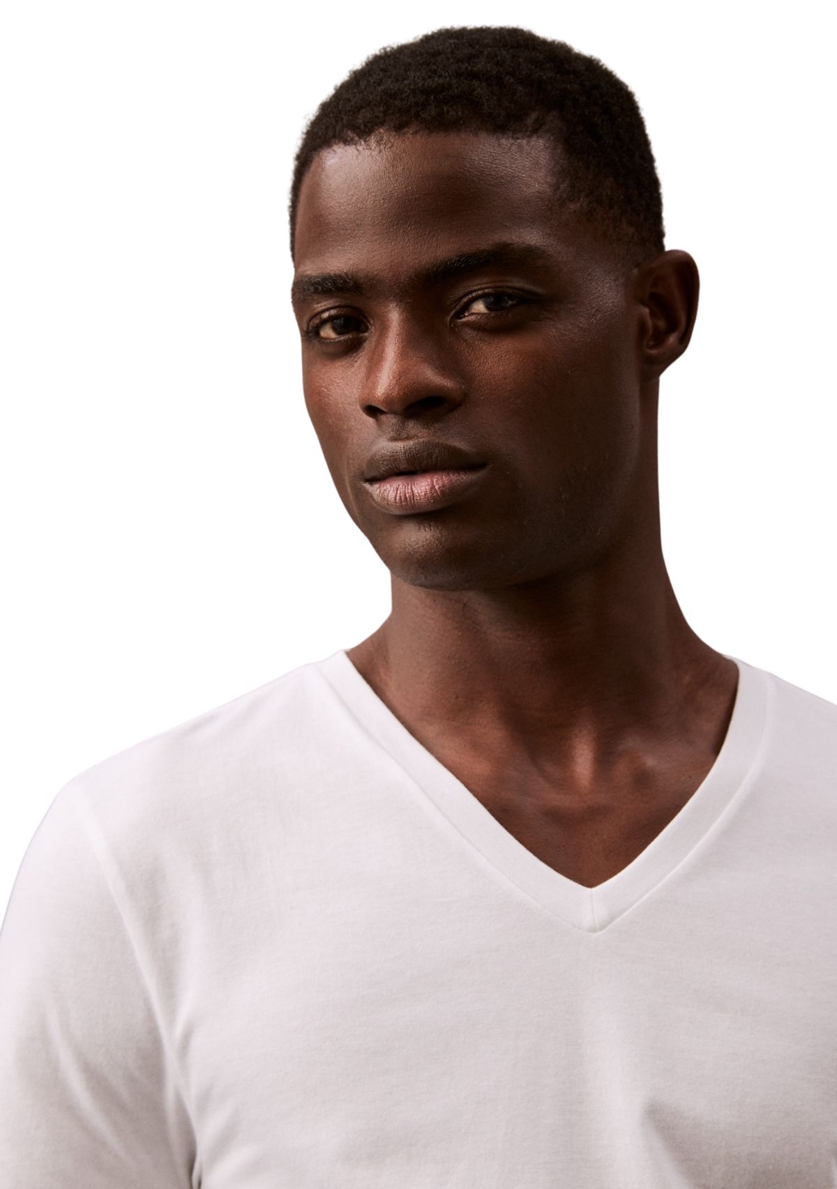 Short Sleeve V-Neck Undershirt - 3 Pack