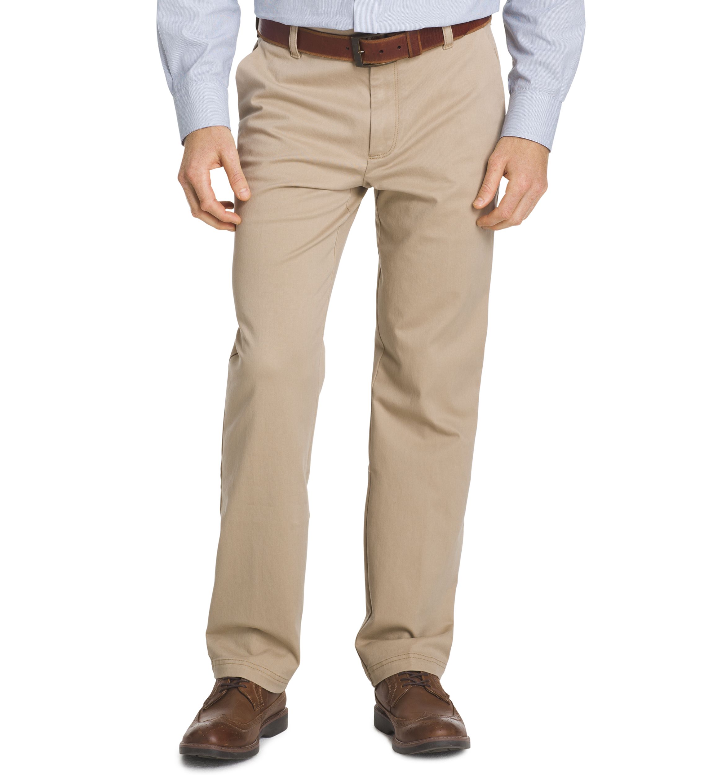 Performance Stretch Chino Straight Fit Flat Front Pants