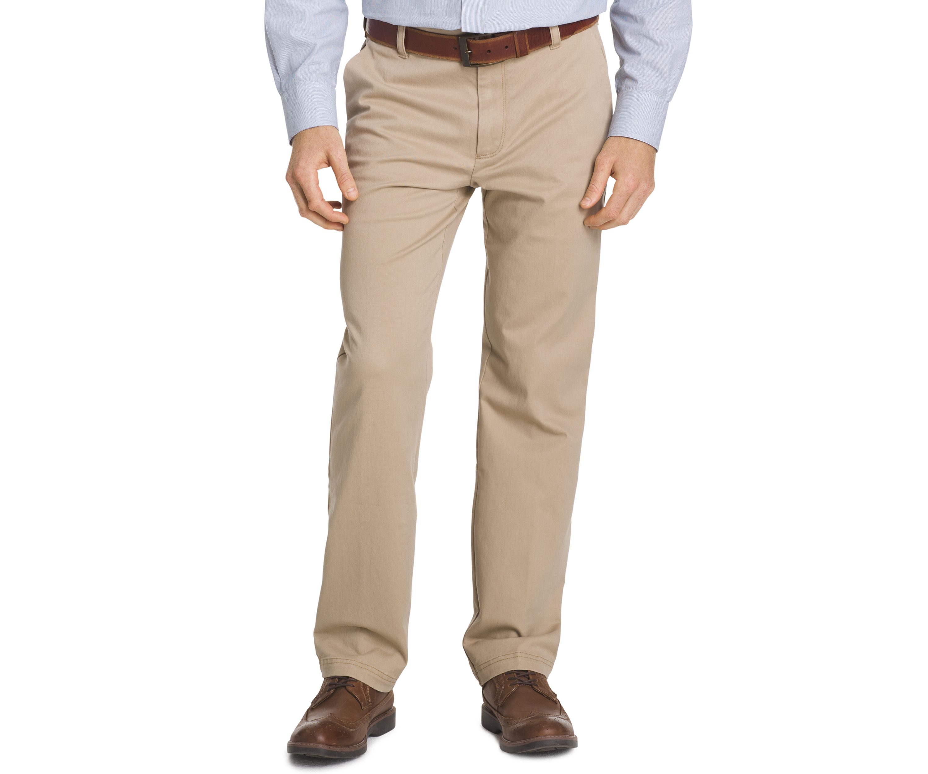 Performance Stretch Chino Straight Fit Flat Front Pants