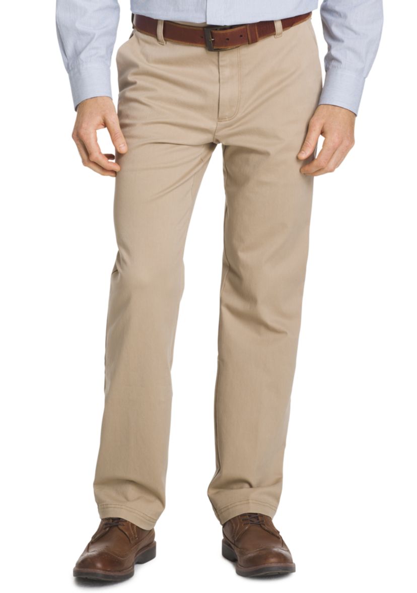 Performance Stretch Chino Straight Fit Flat Front Pants