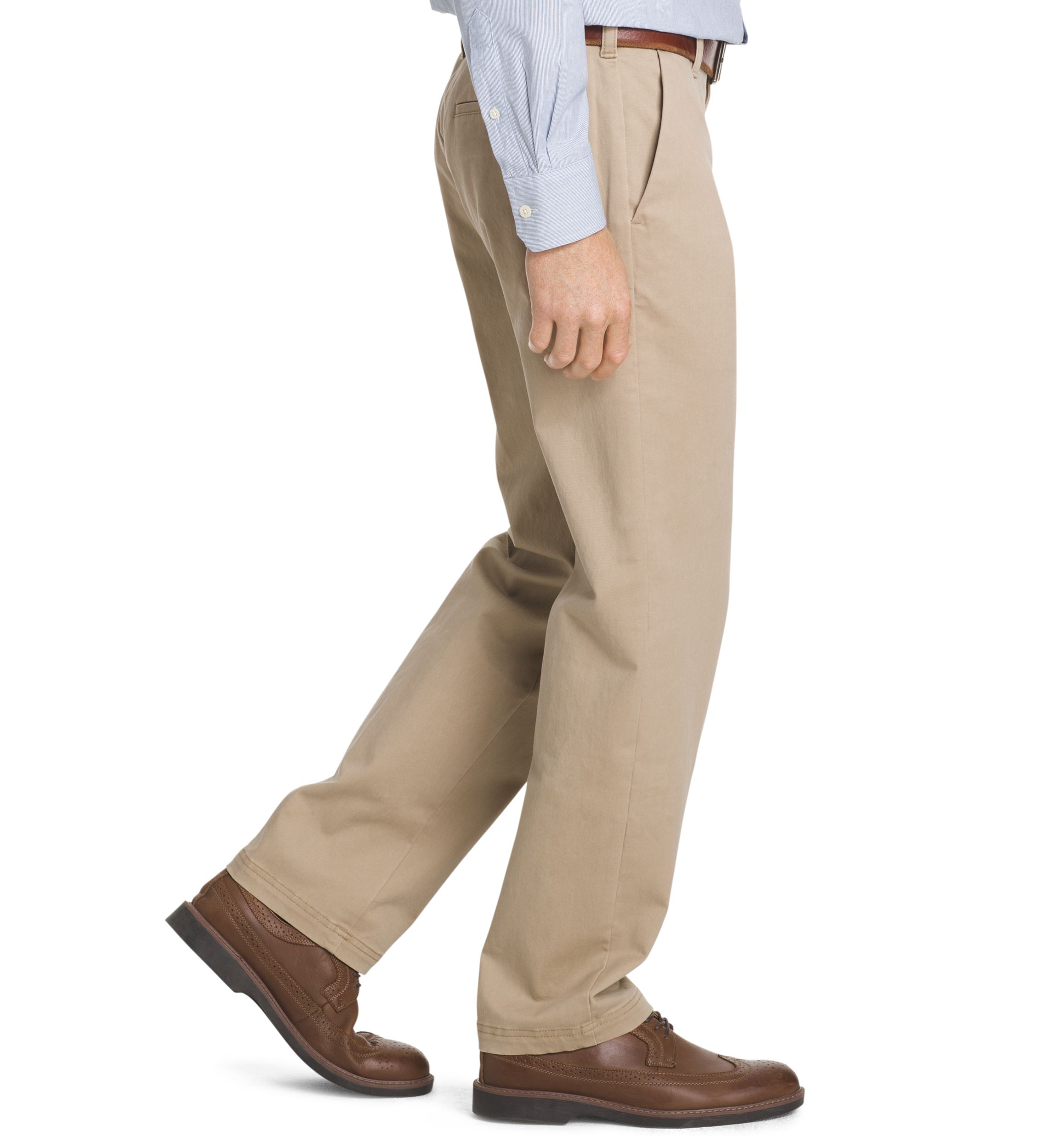 Performance Stretch Chino Straight Fit Flat Front Pants
