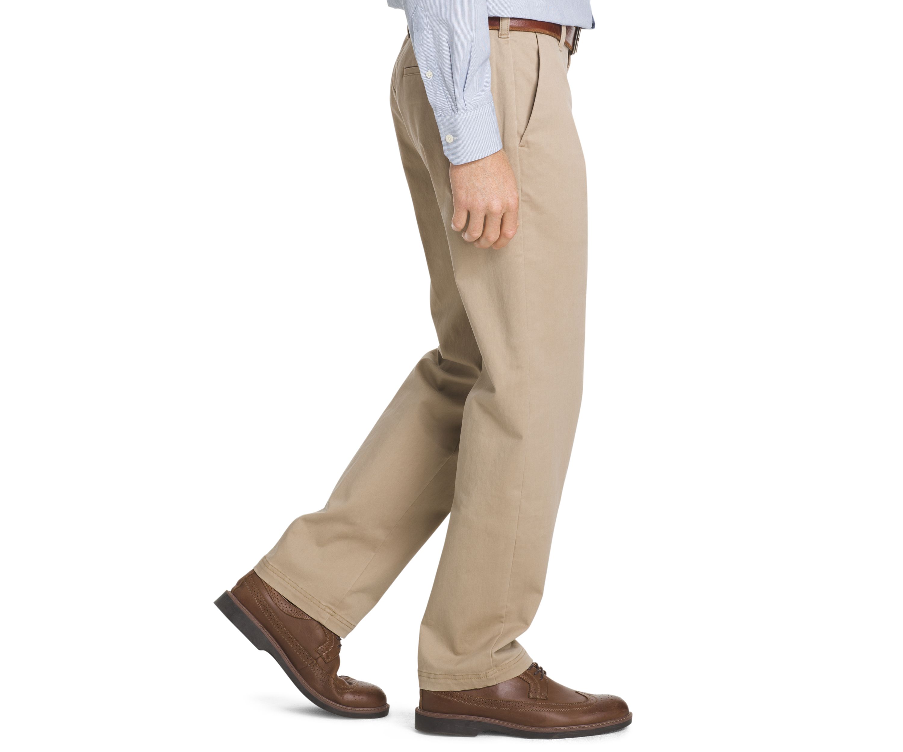 Performance Stretch Chino Straight Fit Flat Front Pants