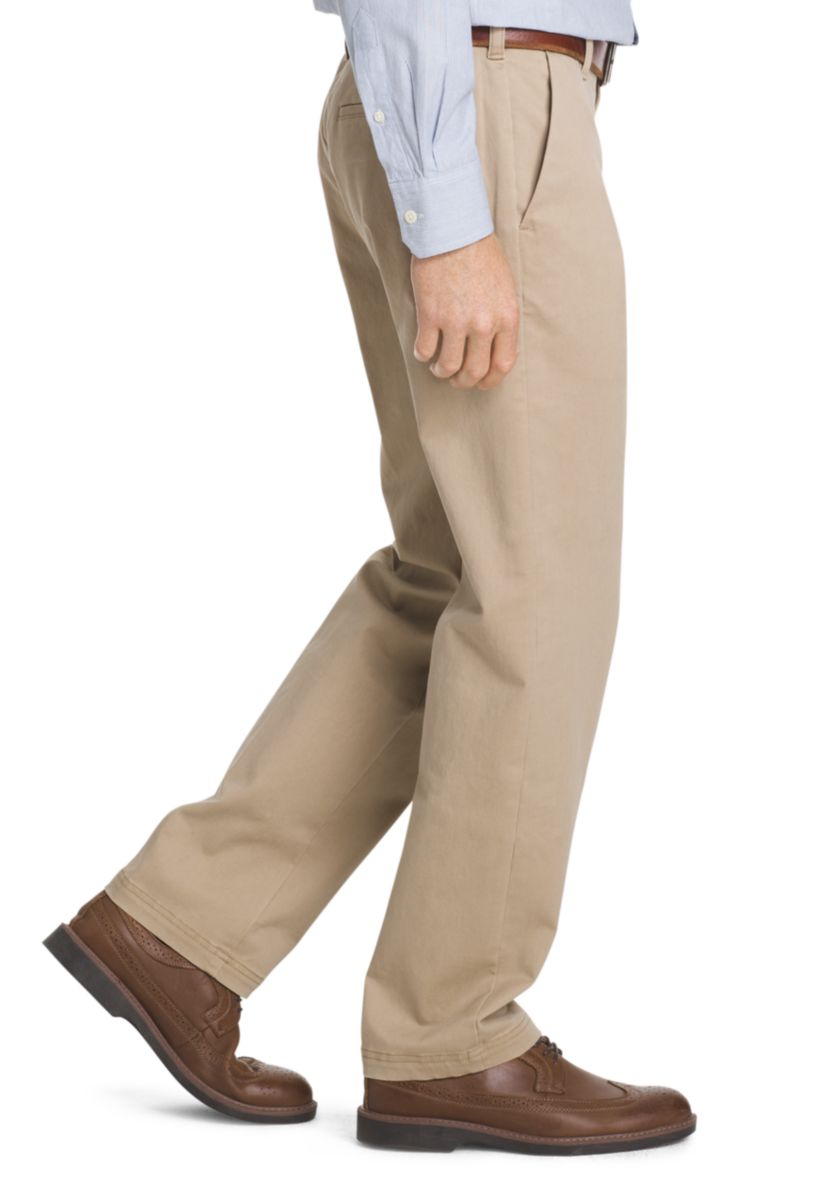 Performance Stretch Chino Straight Fit Flat Front Pants