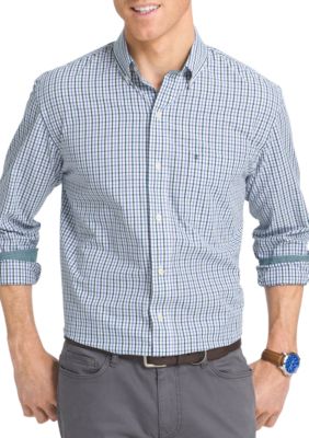 IZOD Long Sleeve Tattersall Essential Woven Shirt | belk