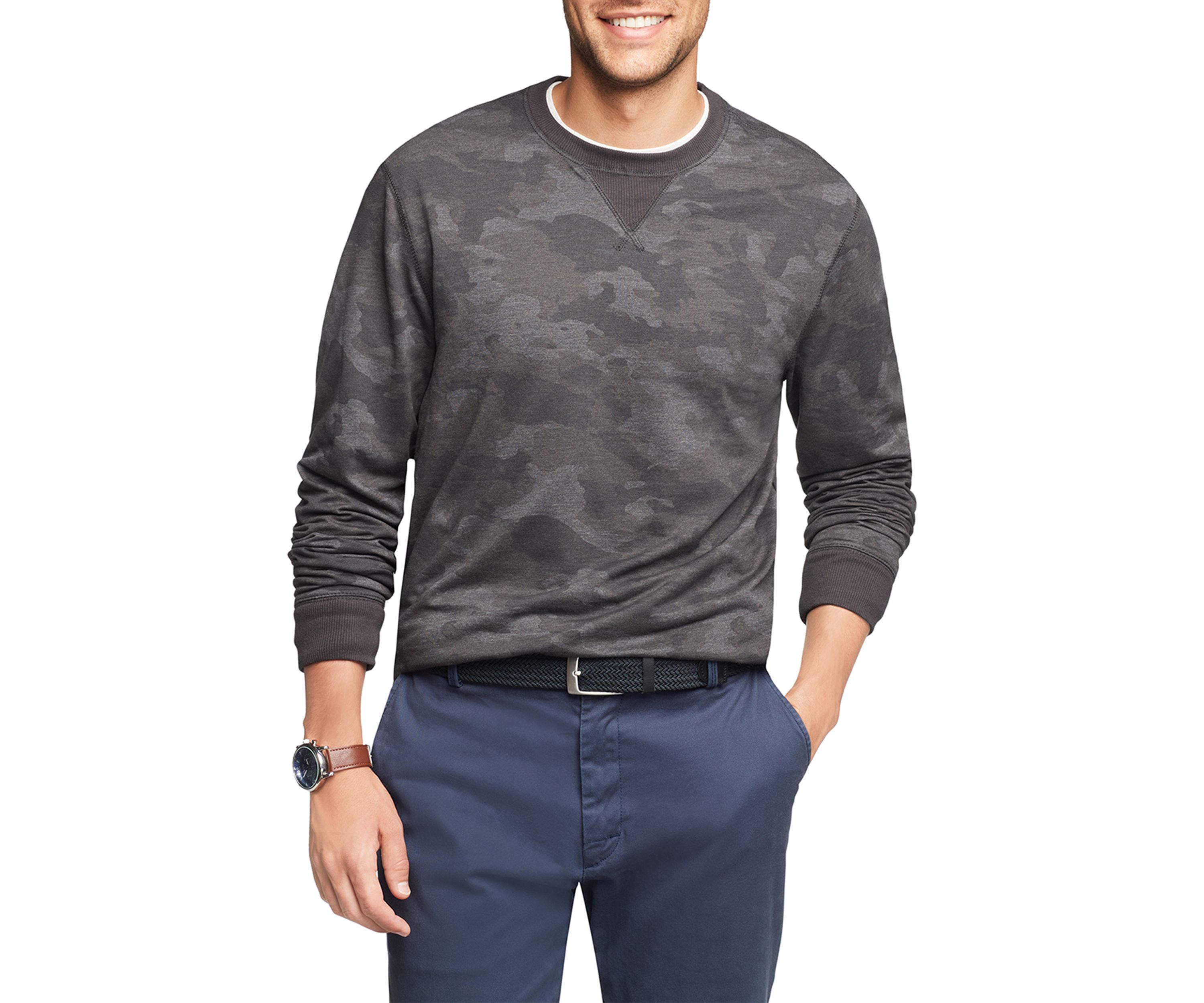 Saltwater French Terry Crewneck Knit Shirt