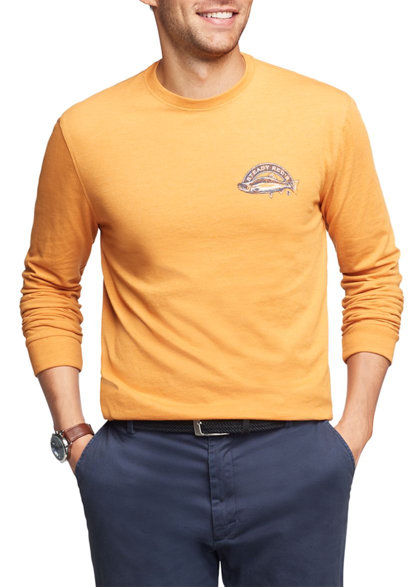 Mens Salt Water Long Sleeve Rods and Reels Graphic T-Shirt