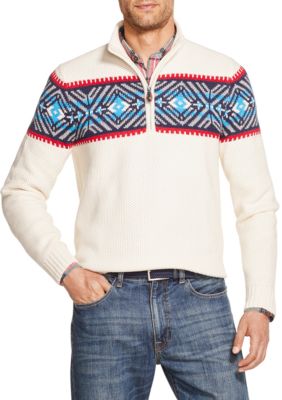 Izod Fair Isle 14 Zip Sweater Belk