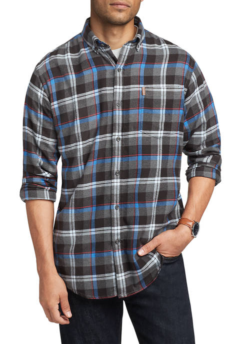Advantage Performance Flannel Plaid Button Down Shirt