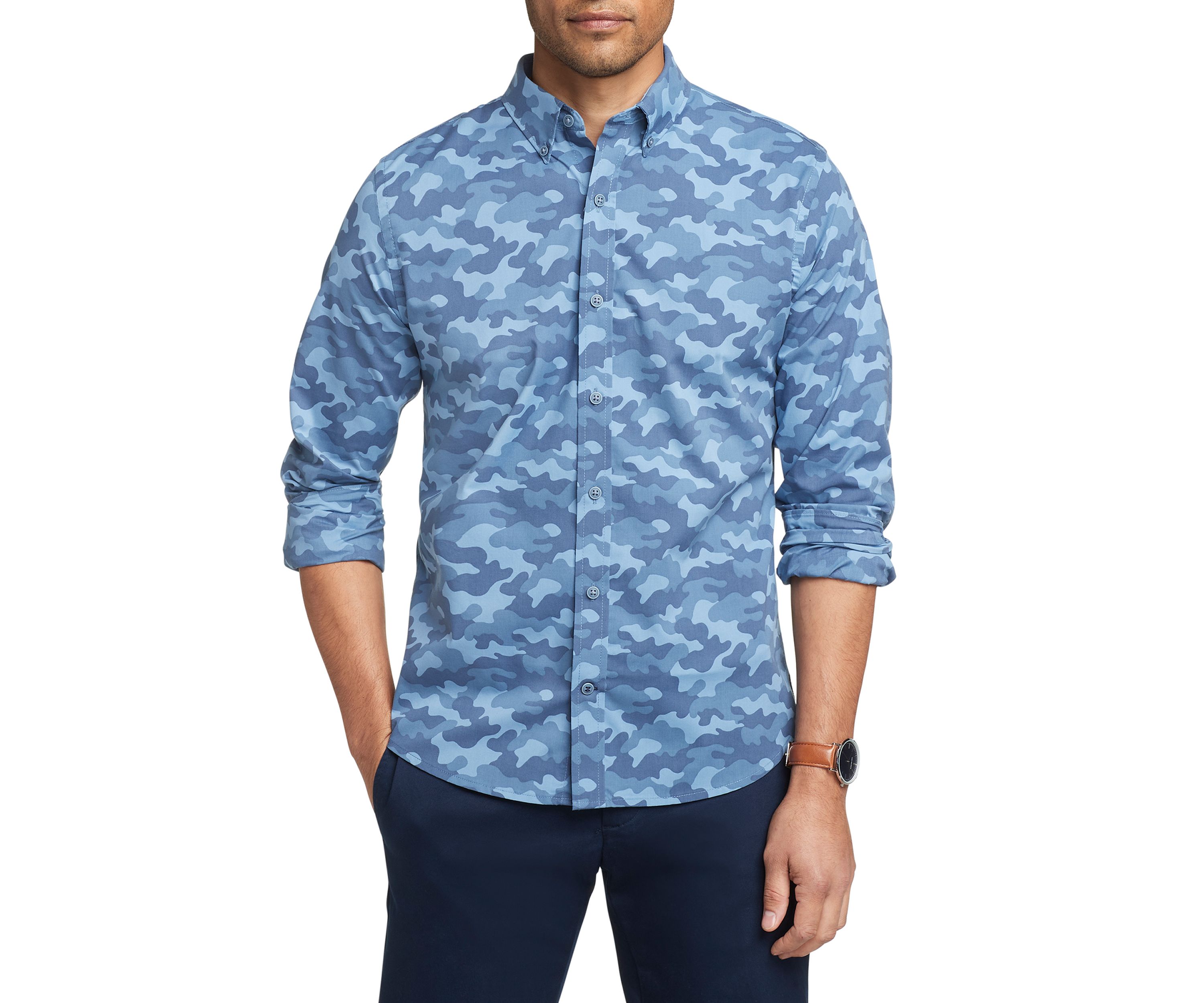 Saltwater Slim Fit Camo Button Down Shirt